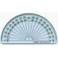 Linex Winkelmesser, 100 mm Durchmesser, 180° Bogenlänge, transparent