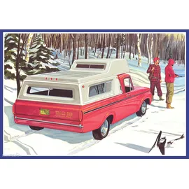 Round2 1963 Ford F-100 Camper Pickup 1:25