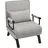 Woltu Schlafsessel 3 in 1 Leinen 60 x 78 x 75 cm Grau mit Kissen