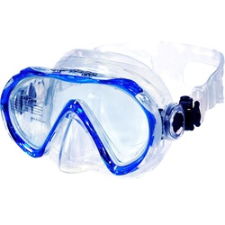 AQUAZON Taucherbrille BEACH, Schnorchelbrille für Kinder 7-12 Jahre, Silikon blau