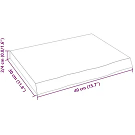 vidaXL Wandregal 40 x 30 x 4 cm Braun