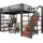 stilvora Hochbett 140 x 200 cm Metall schwarz