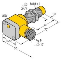 Turck Sensor nicht bündig PNP, Schließer NI10-G18SK-AP6X