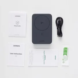 UGREEN Powerbank 45763, 10000mAh Kabelloses Aufladen, Grau