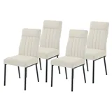 HELA Tische 4-Fußstuhl CATANIA Polyester beige 4er Set