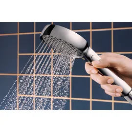 Hansgrohe Activera Select S Duschkopf 95, 2 Strahlarten, EcoSmart mit WaterBoost, 28035000, Farbe: Chrom,