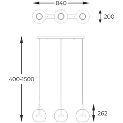 Zuma Line 003064-028133 LED Pendelleuchte ENCELADUS integrierte LED-Quelle