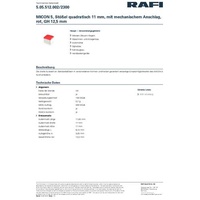 RAFI 5.05.512.002/2300 MICON 5 Stößel quadratisch Rot