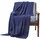 Homescapes Strickdecke 150 x 200 cm Marineblau