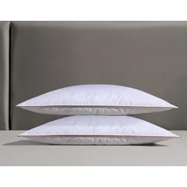 RIBECO Ella Federkopfkissen 80 x 80 cm Weiß