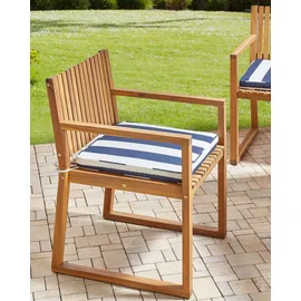 Beliani Gartenstuhl 8er Set Marineblau Sassari II