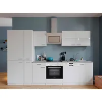 Respekta Küchenzeile Küchenblock Einbauküche Weiß