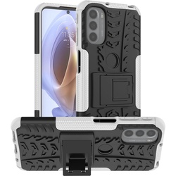 König Design Hülle Handy Schutz für Motorola Moto G31 / G41 Case Cover Bumper Etuis Halter (Motorola Moto G31, Motorola Moto G41), Smartphone Hülle, Weiss