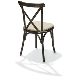 Essentials Sitzkissen Gepolstertes ecru für Crossback (bar)stuhl, 46x45x2cm (BxTxH), 50100CSHN