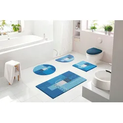 Badematte GRUND "Frida" Gr. 51, blau, H:20mm, Polyacryl, Badematten, 5 Jahre GRUND Garantie, Made in Europe, sehr weicher Flor
