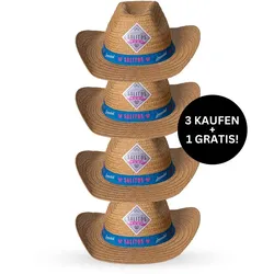 SALITOS 3+1 Strohhut Deal BLUE [Spar-Paket]