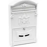 Wiltec Antik Design Briefkasten weiß