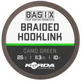 Korda Vorfachmaterial zum Karpfenangeln Camo Green Basix Braided Hooklink, Tragkraft:25lb / 11.3kg
