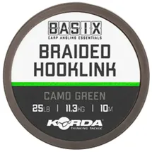 Korda Vorfachschnur Korda Basix Braided Hooklink Camo Green - 10m Vorfachschnur, 25 m Länge, (10-St) 25 m