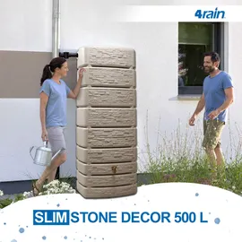 4rain Slim Stone Decor Wandtank 500 l sandbeige