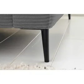 KAWOLA Ecksofa Cara Cord Recamiere links grau