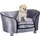 PawHut Hundesofa Luxus 69 x 49 x 38 cm hellgrau