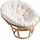moebel-direkt-online Papasansessel Baumwolle, Polyester 100 x 60 x 100 cm Beige mit Kissen
