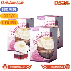 CLENTAIRE Raumduft Blume - 3 Stück Vorteilspack / Beautiful Rose