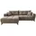 MID.YOU Eckcouch Cord 4-Sitzer Graubraun