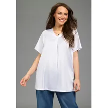LAURA SCOTT Satinbluse in weiß | Gr.: 52/54