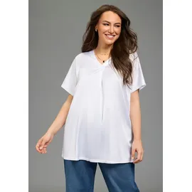 LAURA SCOTT Satinbluse in weiß | Gr.: 52/54
