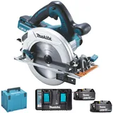 Makita DHS 710 PT2J Akku-Handkreissäge 2x18V mit 2x Akku und Ladegerät