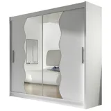 Mirjan24 Schiebetürenschrank London X 180 x 215 x 58 cm Weiß