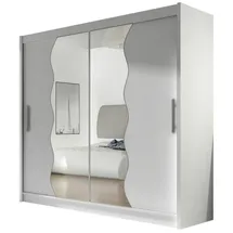 Mirjan24 Schiebetürenschrank London X 180 x 215 x 58 cm Weiß