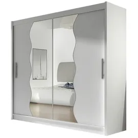 Mirjan24 Schiebetürenschrank London X 180 x 215 x 58 cm Weiß