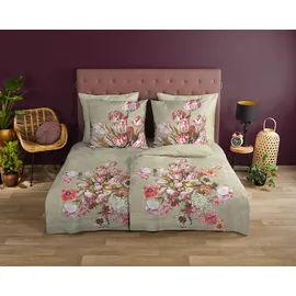 Muller Textil Miran Blumen Beige 135 x 200 cm + 80 x 80 cm