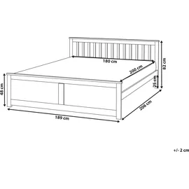 Beliani Olendon 180 x 200 cm Braun