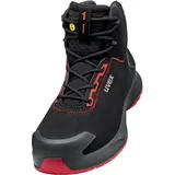 Uvex Sports, Sicherheitsschuhe, uvex 1 x-craft Stiefel S3L 68041 schwarz, rot Weite 10 Grösse 45 (S3, 45)