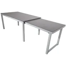 Gardissimo Faro Ausziehtisch 160-260 x 90 x 76 cm Silber