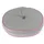 Homescapes Bodenkissen, rund, grau-rosa, Ø 43/7 cm,