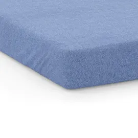 Setex Bettlaken Frottee 180 x 200 cm blau