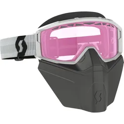 Scott Primal Safari Facemask Weiß/Rosa Ski Brille, weiss-pink für Männer