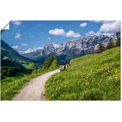 Artland Poster »Wanderweg bei Ramsau in Oberbayern«, Berge & Alpenbilder, (1 St.), als Alubild, Leinwandbild, Wandaufkleber oder Poster in versch. Größen Artland Farbe Bild(er): grün