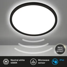 Briloner LED Panel 29,3 cm 18W schwarz