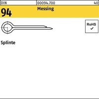 Industrial Quality Supplies DIN 94/ISO 1234 Splinte Messing 3,2