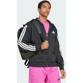 adidas Essentials 3-Streifen French Terry Reißverschlusspullover Black / White M