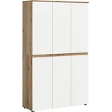 xonox.home Scarpa Garderobenschrank 6-türig 0 x 0 x 0 cm Weiß/Eiche
