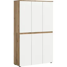xonox.home Scarpa Garderobenschrank 6-türig 0 x 0 x 0 cm Weiß/Eiche