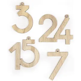 Folia Adventskalender-Holzzahlen natur 2021 2209