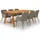 vidaXL Polyrattan Garten-Essgruppe 7-tlg. braun 3068830